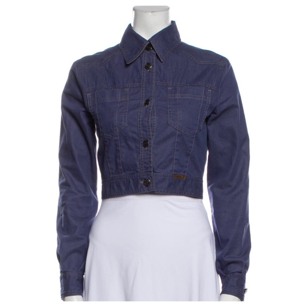 CHANEL 01A size 36 light weight DENIM JACKET - Picture 12 of 14